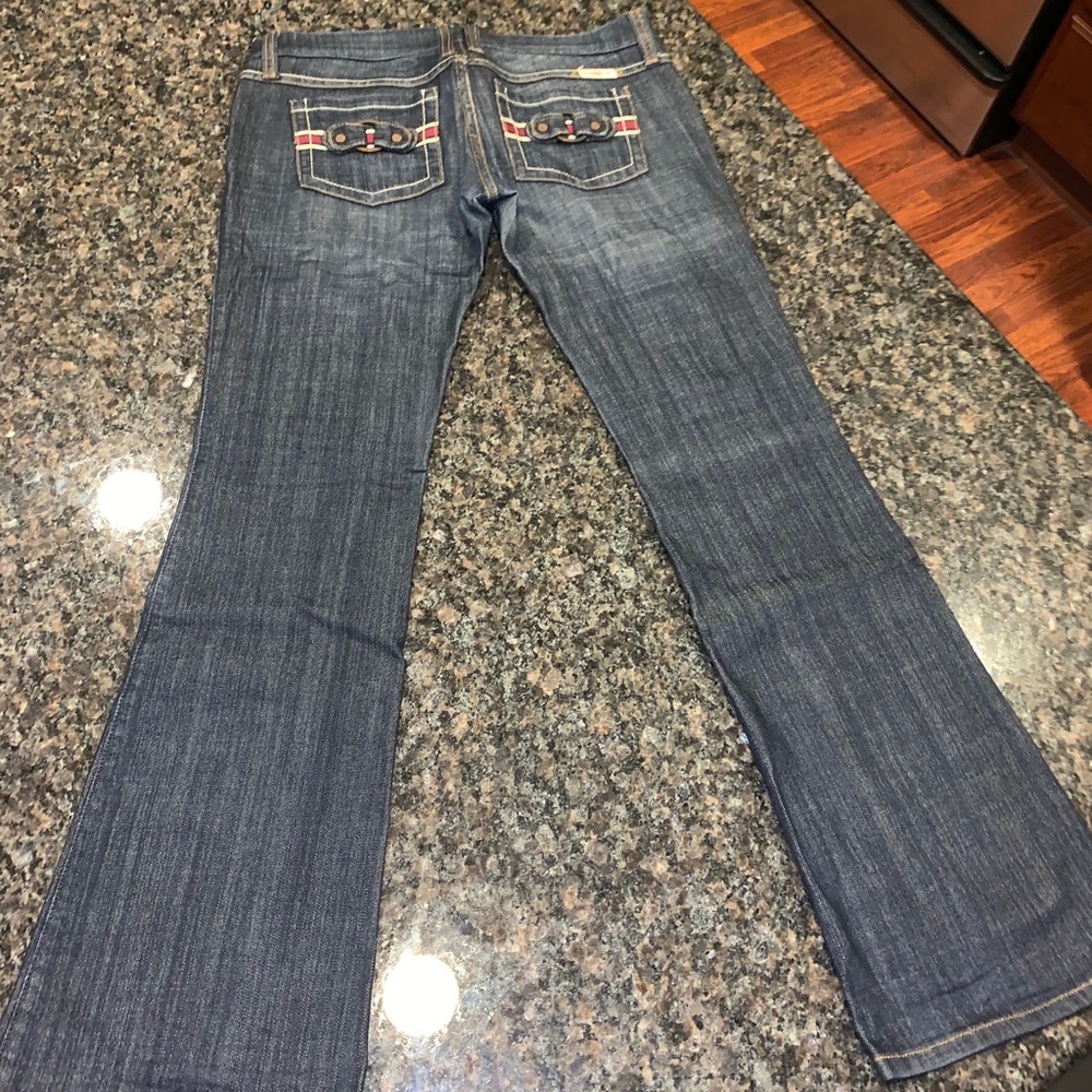 Frankie B. Dark Blue Bootcut Jeans
